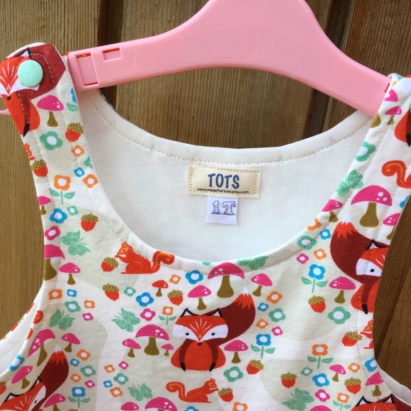 Designer Fabric by Riley Blake, FOX PRINT FABRIC/Jersey Knit - Picture 4 of 5